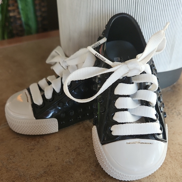 Mini Melissa Other - Mini Melissa Black and White Kids Sneakers Size 5